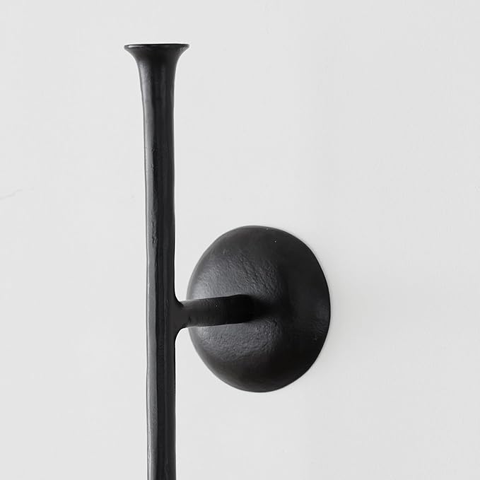 Z Gallerie Aspar Wall Sconce Long Candle Holders in Black Finish, Retro Chic Wall Decor for Living Room, Dining Room & Bathroom, Vintage Candle Wall Sconce with Timeless Appeal(Candles not Included)