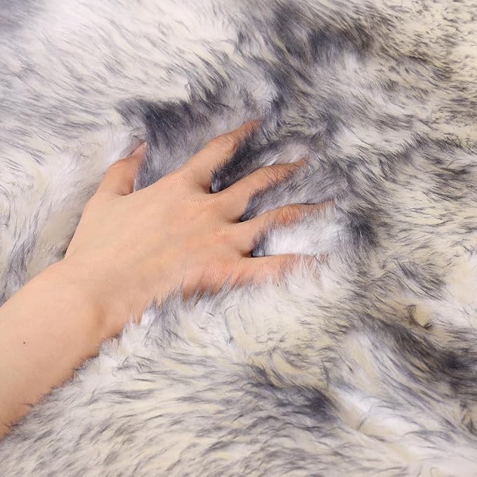 LLB Genuine Sheepskin Area Rug Wool Rug Fur Carpet Fluffy Shaggy Fur Rug - Image 6