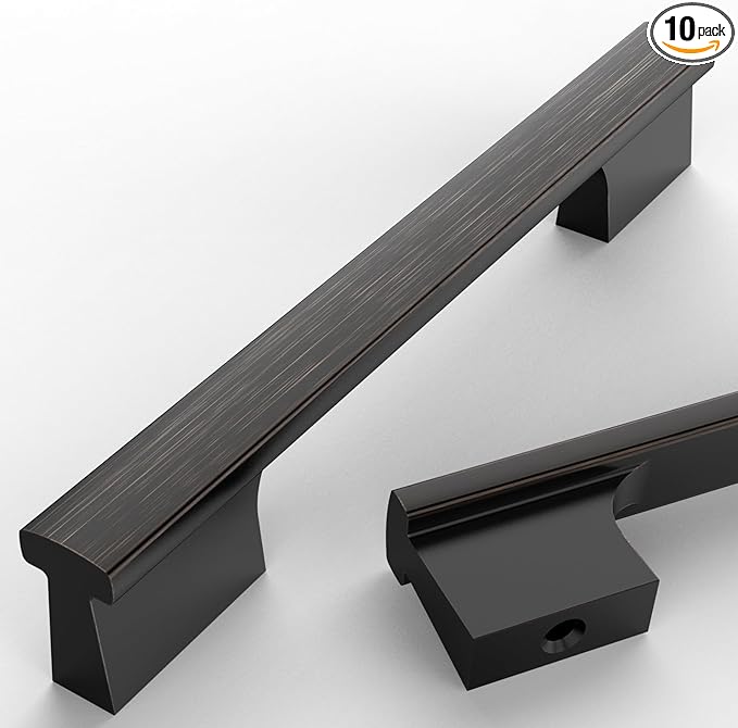 Asidrama 10 Pack 5 Inch(128mm) Oil Rubbed Bronze Kitchen Cabinet Handles, Cabinet Pulls Kitchen Cabinet Hardware for Cupboard Drawer Pulls