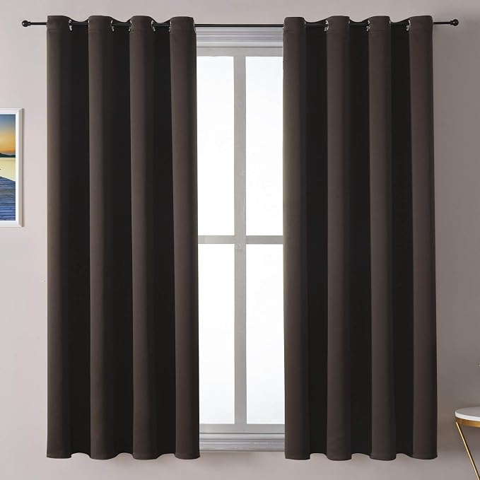 ChrisDowa Blackout Curtains for Bedroom and Living Room 63 Inches Long | 2 by ChrisDowa