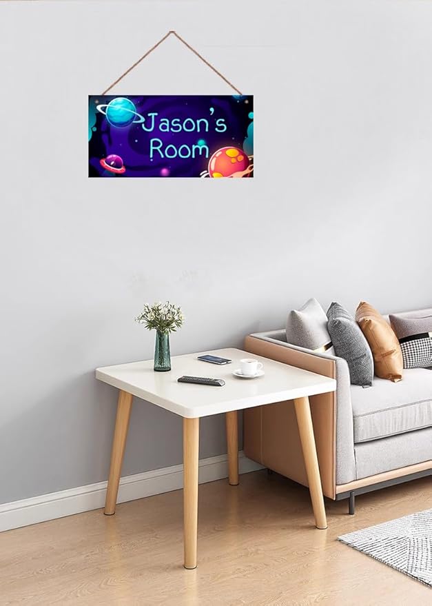 Personalized Universe Sign Custom Name Science Fiction Theme Sign For Kids Room Wall Art Décor Outer Space Art Wall Decor For Boys Room Bedroom Nursery Door For Girls Bedroom