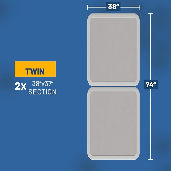 Nutan Inch Sturdy Box Spring for Mattress Support-Durable and Fully Assembled, Natural Wood Twin, White, 8" Foundation
