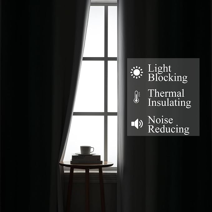 Green and Greyish White Blackout Curtains 52Wx45L 2 Panels | Ombre Curtains - Image 3