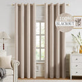MIULEE 100% Blackout Linen Curtains by MIULEE
