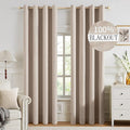 MIULEE 100% Blackout Linen Curtains by MIULEE