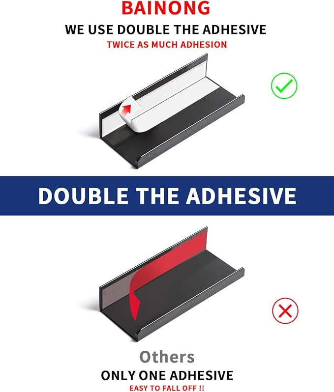 5 Pack Adhesive Cabinet pulls 6 inch Stick on Handles Black Finger pulls for cabinets Finger pulls Adhesive Drawer pulls Edge for Concealed Seam Handles Flat