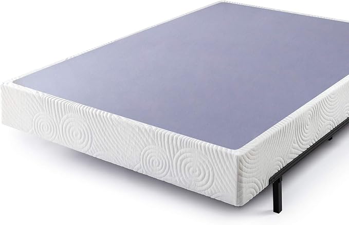 ZINUS Metal Box Spring with Wood Slats, 9 Inch Mattress Foundation, Sturdy Steel Structure, Easy Assembly, King