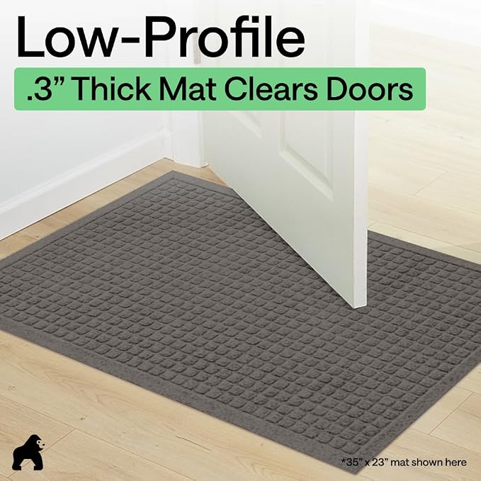 GORILLA GRIP® Ultra Absorbent Front Door Mat Outside Entrance, Traps Dirt and - Image 8