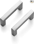 Ravinte 60 Pack 3 Inch Square Cabinet Handles Satin Nickel Pulls Brushed Nickel Drawer Pulls Kitchen Cupboard Hardware for Cabinets Cupboard Drawer Handles