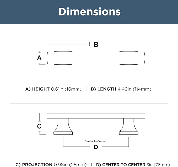 FRANKLIN BRASS Tiered Foot (10-Pack) Cabinet Handles 3" Hole Center Pulls | Satin Nickel Hardware Kitchen Door, Drawers, Dressers, Furniture P49572C-SN-B