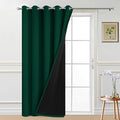 Yakamok Dark Green Blackout Patio Door Curtain Panels W70 x L84, 1 Panel | by Yakamok