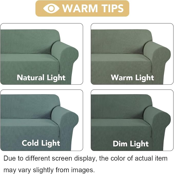 H.VERSAILTEX Stretch Couch Cover Loveseat Covers - Image 3
