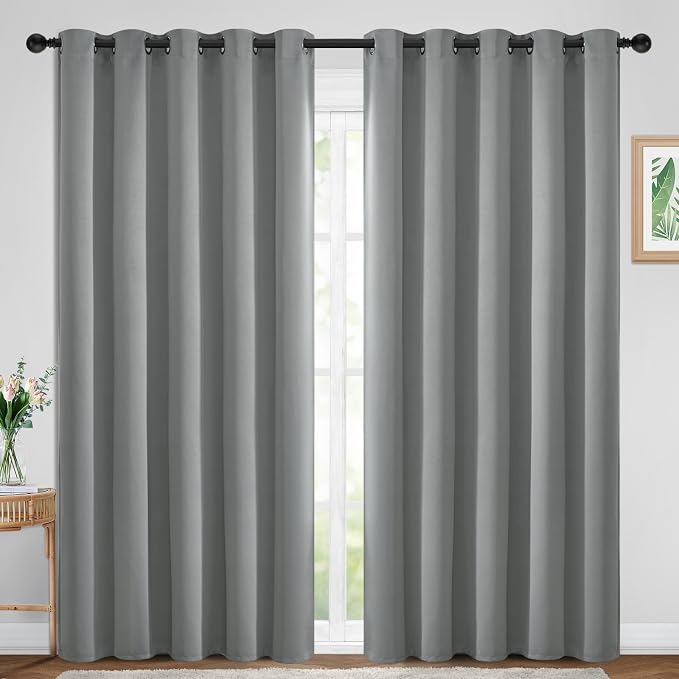 Yakamok Room Darkening Curtains 70x84 inch Length Dove Grey-Living Room | 2 by Yakamok
