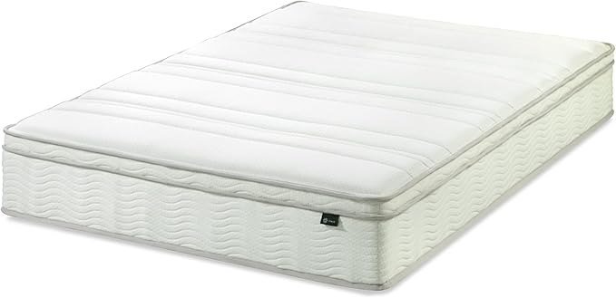 ZINUS 12 Inch Foam and Spring Mattress, Full, CertiPUR-US Certified Foams, Mattress in A Box, White