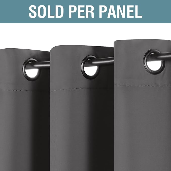 H.VERSAILTEX Blackout Grey Curtains - Image 2