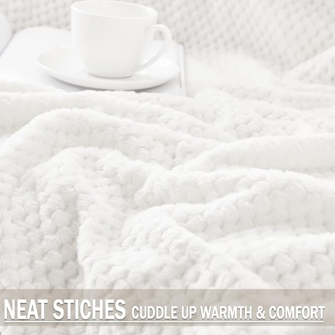 Exclusivo Mezcla Soft Waffle Fleece Bed Blanket King Size, Cozy Flannel - Image 6