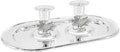 The Dreidel Company Shabbat Candlesticks Candle Holders Silver Plated, 2 Candlesticks Set (4 Sets)
