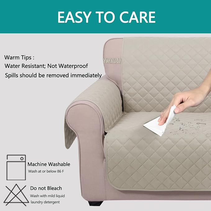 U-NICE HOME Futon Sofa Covers 68''Armless Couch Cover, Pet Friendly, Elastic - Image 5