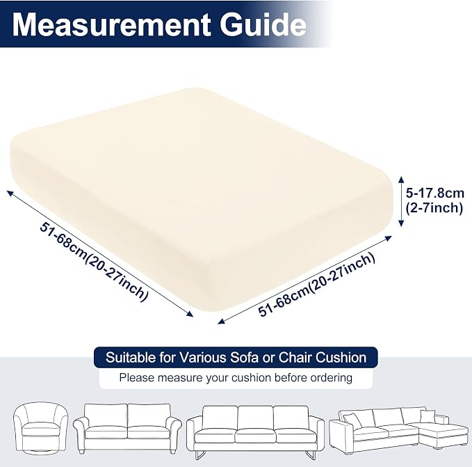 Smiry Waterproof Patio Cushion Covers, Stretch Outdoor Furniture Covers | Couch - Image 6