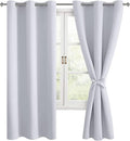 Room Darkening Curtains for Bedroom 2 Panels Greyish White, Energy Saving by Hiasan