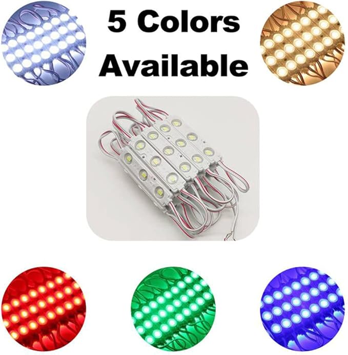 LED Module, Windows Lights Green 100pcs 49.8 Ft 5730 SMD 150LM Per LED Module IP65 Waterproof Decorative Light for Advertising Signs with Tape Adhesive Backside (Green Light)