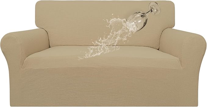 Easy-Going 100% Waterproof Loveseat Couch Cover Stretch Jacquard Sofa Cover | by Easy-Going