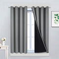 Yakamok Grey Blackout Curtains 45 Inches Long by Yakamok
