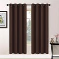 Yakamok Room Darkening Curtains 52x72 inch Long Chocolate Brown-Living Room | 2 by Yakamok