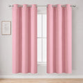 Pink Thermal Blackout Curtains/42 x 72 Inch/Set of 2 Panels Room Darkening by Lemomo