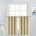 Yakamok Beige Room Darkening Window Curtains 52x36 Inch by Yakamok