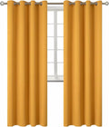 BGment Room Darkening Curtains 84 Inches Long - Grommet Thermal Insulated Drapes Window Treatment Curtains for Bedroom, 2 Panels, 52 x 84 Inch, Mustard Yellow