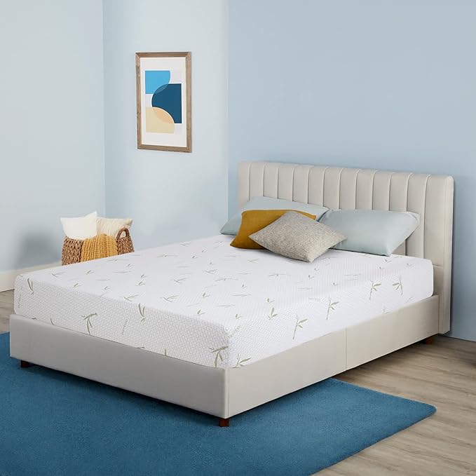 BestMassage | 6 Inch King Mattress | Gel Memory Foam | Medium Firm Feel | White | Bed in a Box, CertiPUR-US Certified | Pressure Relief, Cooling Ventilated Foam | Breathable Knit Cover