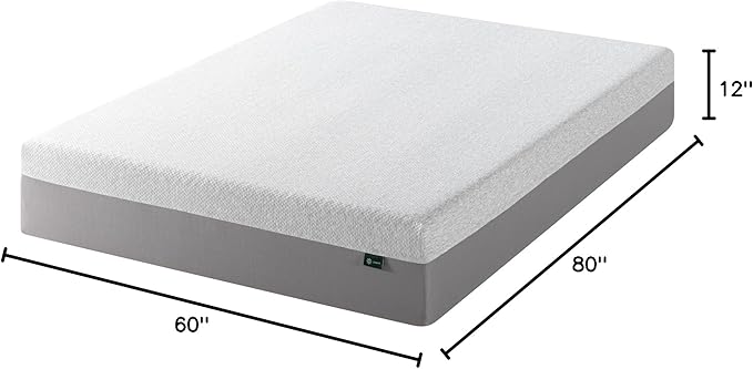 ZINUS 12 Inch Ultima Memory Foam Mattress [New Version], Queen, Fiberglass Free, Medium Firm Feel, Breathable Airflow Memory Foam, Certified Safe Foams & Fabric, Mattress in A Box