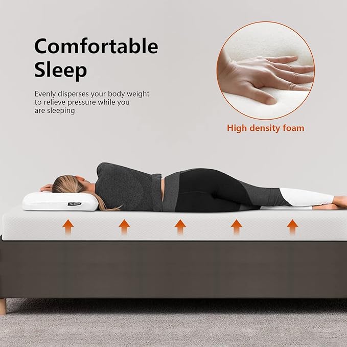 PayLessHere 5 Inch Gel Memory Foam Mattress Medium Firm Mattresses CertiPUR-US Certified Bed-in-a-Box Pressure Relieving King Size,Fiberglass Free，White
