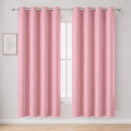 Pink Thermal Blackout Curtains/52 x 72 Inch/Set of 2 Panels Room Darkening by Lemomo