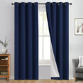 Yakamok Navy Blue 100% Blackout Curtains 84 Inches Long 50" Wide, 2 Panels | by Yakamok