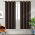 BGment Brown Blackout Curtains 72 Inch Length 2 Panels Set, Grommet Thermal Insulated Room Darkening Curtains for Bedroom, Each 46 x 72 Inch