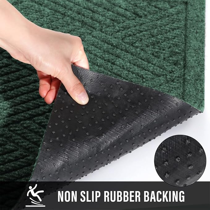 Sturdy Front Door Mat, Absorbent Muddy Dirt Resist Welcome Door Mats Outdoor - Image 4