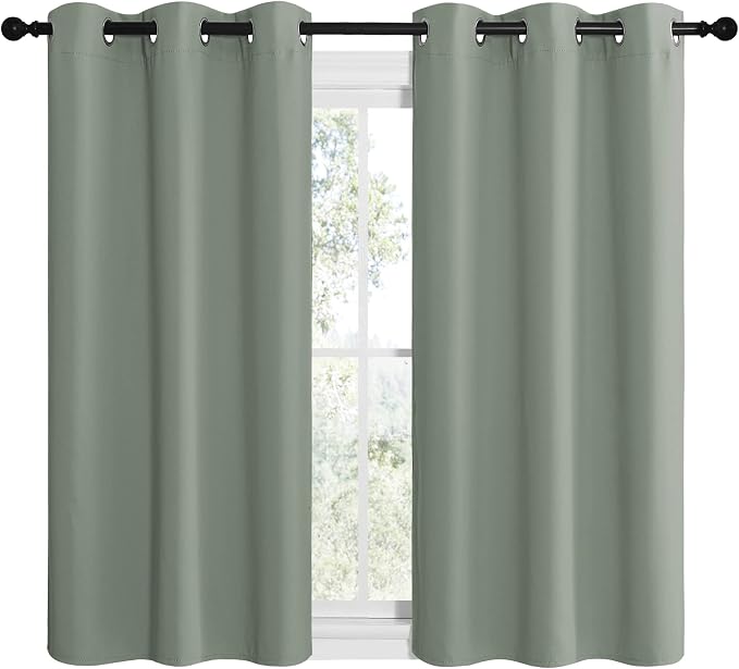 NICETOWN Sage Green Room Darkening Curtains - Image 2