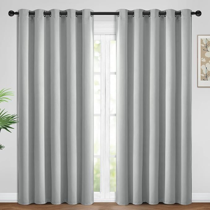 Yakamok Room Darkening Curtains 62x84 inch Length Light Grey-Living Room | 2 by Yakamok