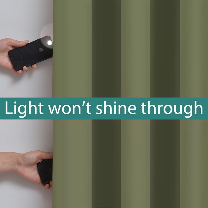 Yakamok 100% Blackout Curtains, Noise Reduction and Privacy Curtains - Image 3