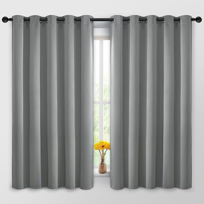 Yakamok Room Darkening Curtains 62x63 inch Length Dove Grey-Living Room | 2 by Yakamok