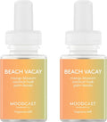Pura & Moodcast Home Scent Refill - Smart Home Air Diffuser - Up to 120-Hours of Luxury Fragrance per Refill - Spring & Summer Fragrance - 2 Pack, Beach Vacay