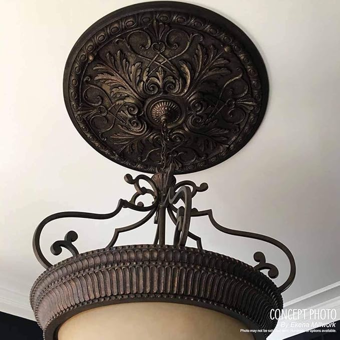 Ekena Millwork Bradford Ceiling Medallion, Bronze Blue Patina