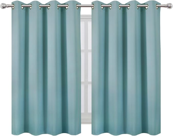 Stone Blue Thermal Blackout Curtains/52 x 45 Inch/Set of 2 Panels Room - Image 2