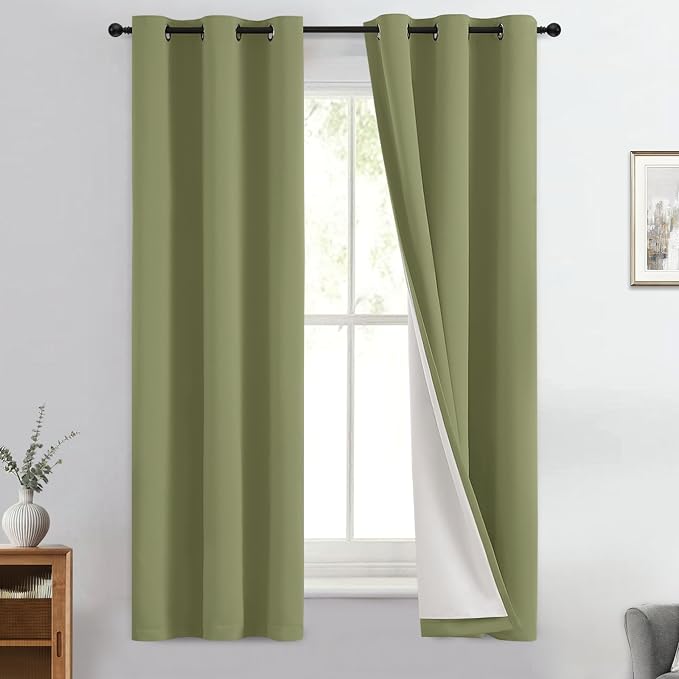 Yakamok Sage Blackout Curtains 63 Inches Long by Yakamok