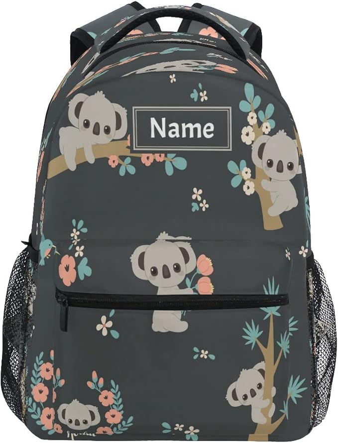 Custom Children's Name School Backpack Personalized Schoolbag KoalaTravel Bag for Teens Girls Boys