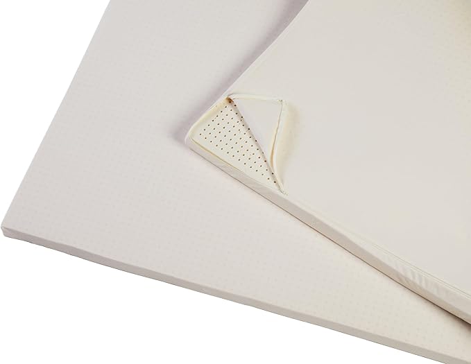 Pure Green Natural Latex Mattress Topper w/Jersey Cover - Soft - 2 Inch - King Size (GOTS Certified Organic)