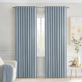MIULEE Light Blue Back Tab Blackout Curtains 52x72 Inches Long 2 Panels Set | by MIULEE