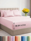 Extra Deep Cal King Sheet Set - 6 Piece Breathable & Cooling Sheets - Hotel Luxury Bed Sheets Set - Easy Fit - Soft, Wrinkle Free & Comfy Sheets Set - Lavender Pink Sheet Set with Extra Deep Pockets